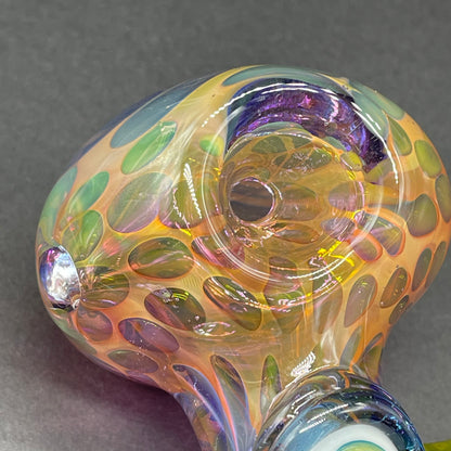 Hand-blown UV inside out spoon - Leviathan Glass original
