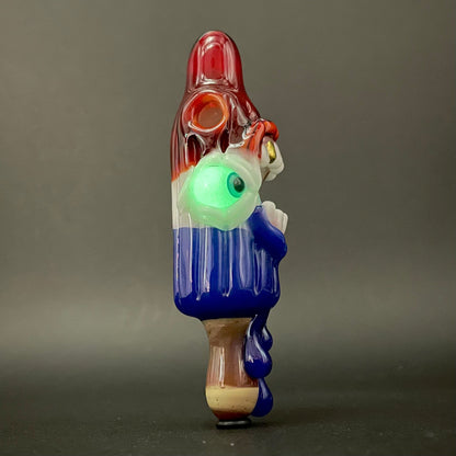 Hand-blown Calm like a bomb pop - Leviathan Glass original