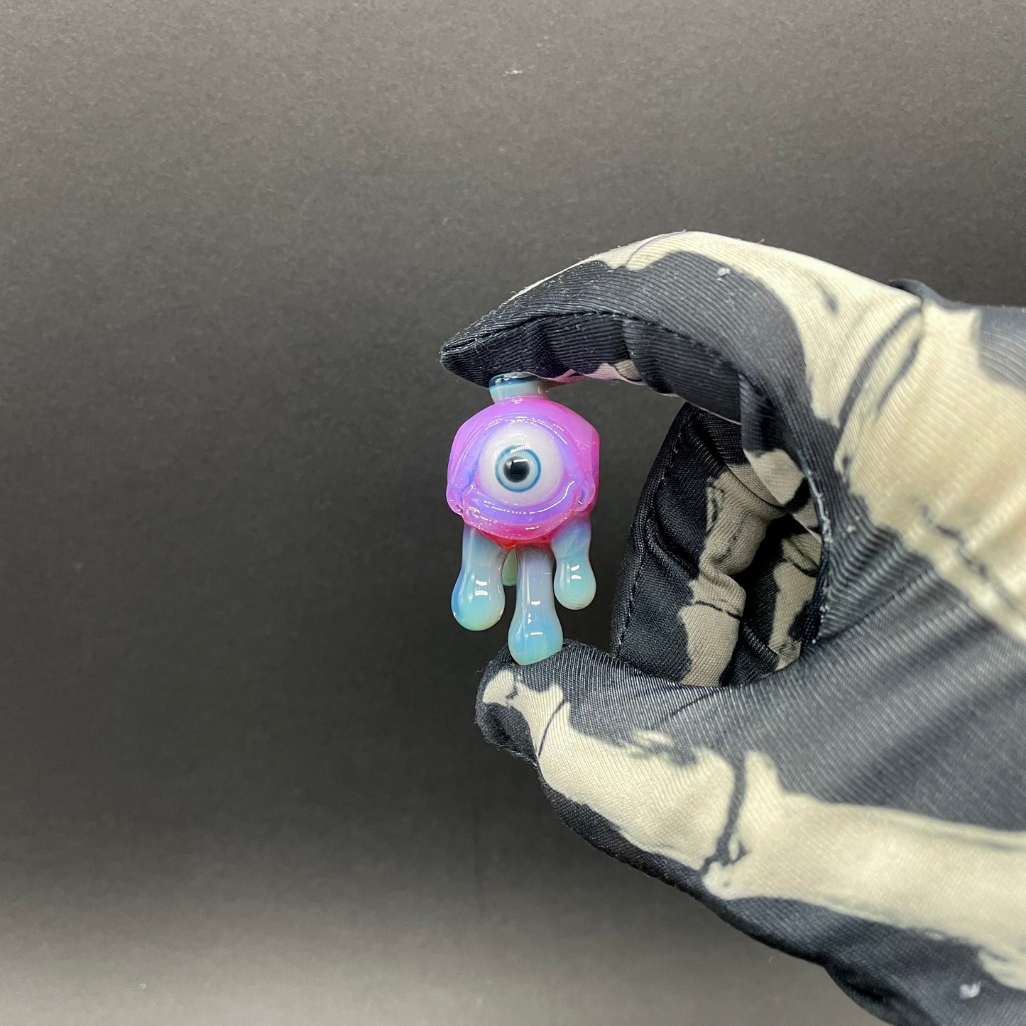 Hand-blown Drippy cyclops glass pendant - Leviathan Glass original