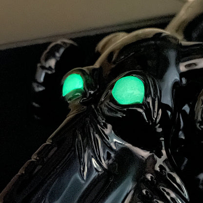 Hand-blown 18mm black Philip dry catch - Leviathan Glass original