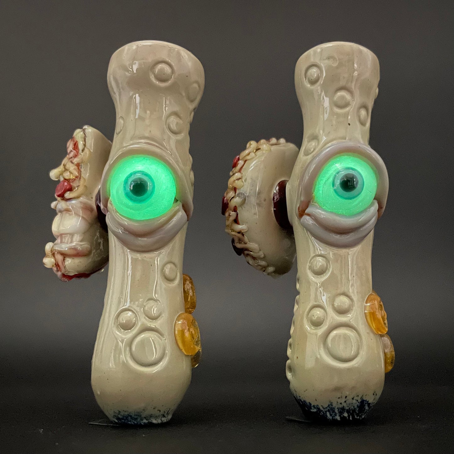 Artisan glass Pizza Is for Lovers – Matching Chillum Set - detailed craftsmanship