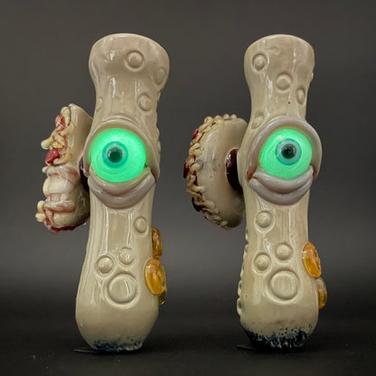 Artisan glass Pizza Is for Lovers – Matching Chillum Set - detailed craftsmanship