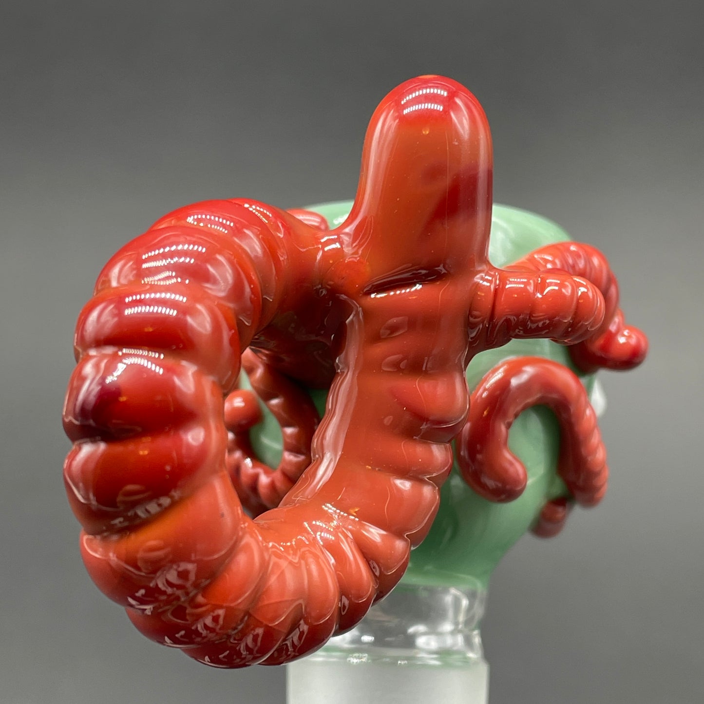 Premium 18mm worm food slide - collectible glass art