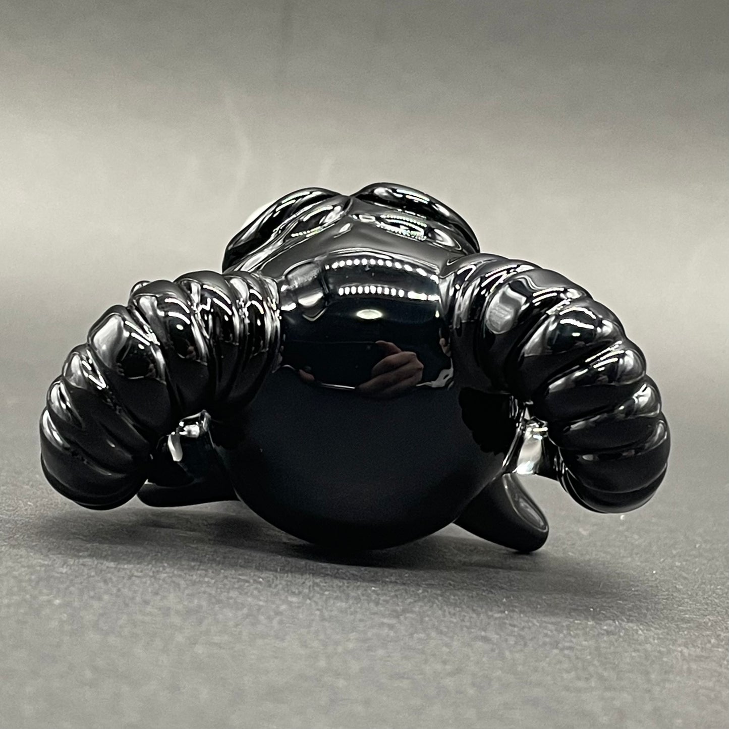 Artisan glass Black Philip pendant - detailed craftsmanship