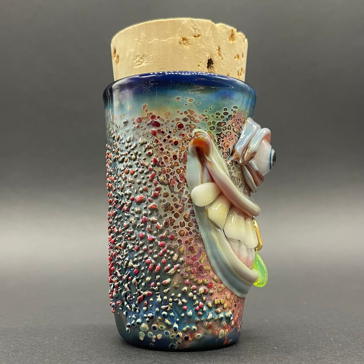 Smiley Face Cyclops Cork Jar