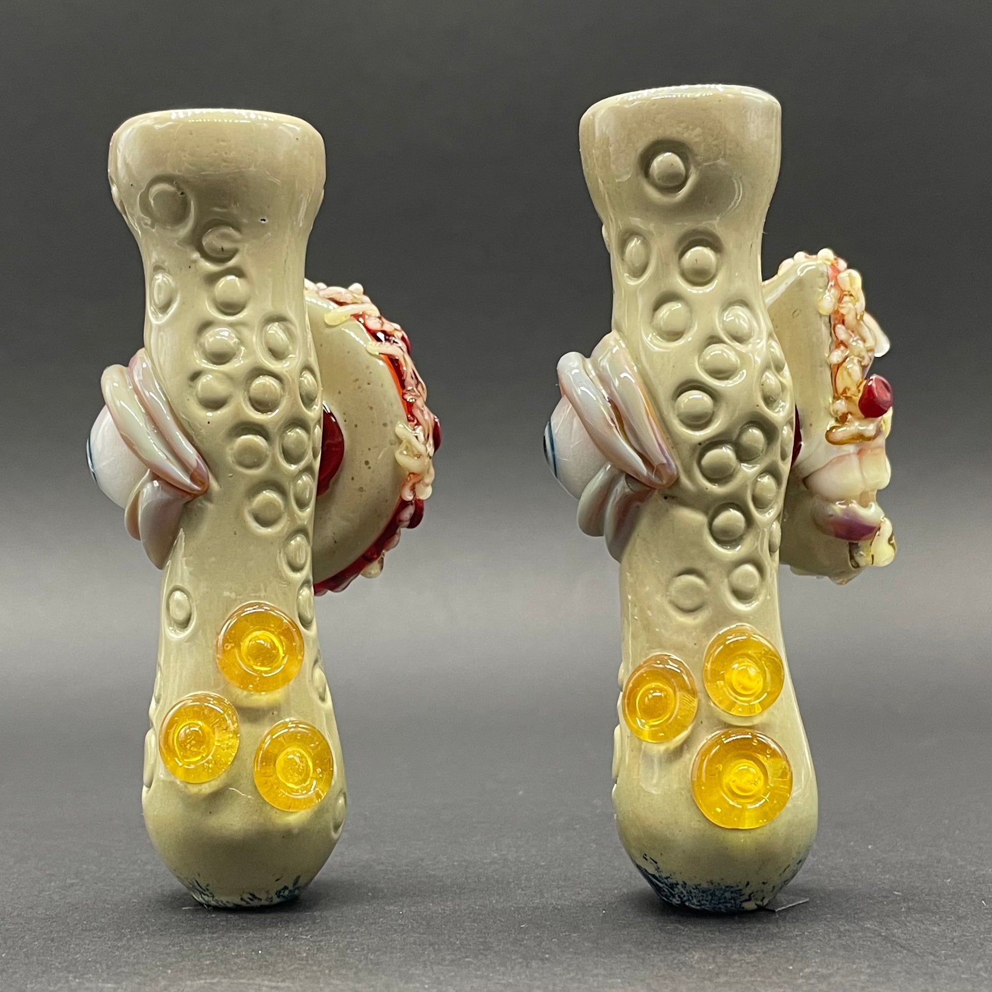 Hand-blown Pizza Is for Lovers – Matching Chillum Set - Leviathan Glass original