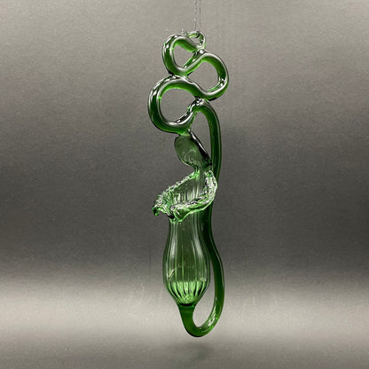 Pitcher plant detail view - premium glass art