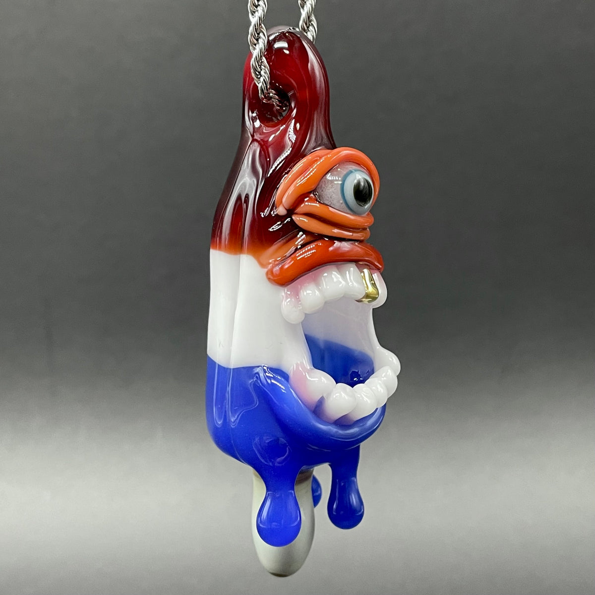 Calm like a bomb pop detail view - premium glass art