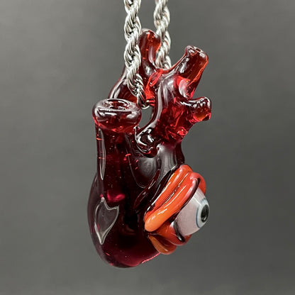 Anatomical cyclops heart pendant