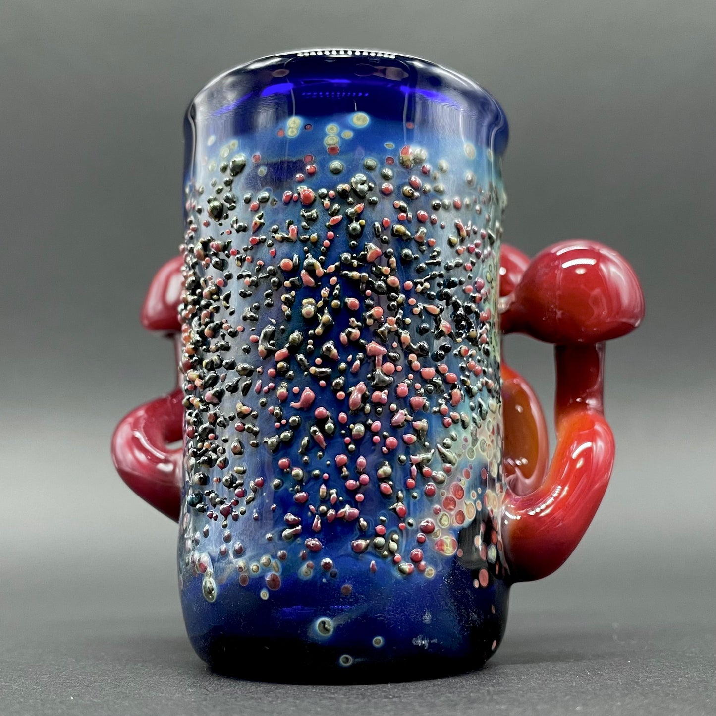 Artisan glass Tequila sunrise shot glass - detailed craftsmanship