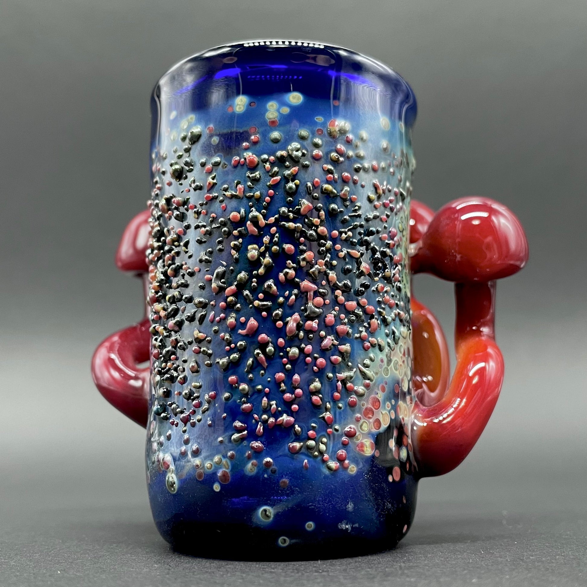 Artisan glass Tequila sunrise shot glass - detailed craftsmanship