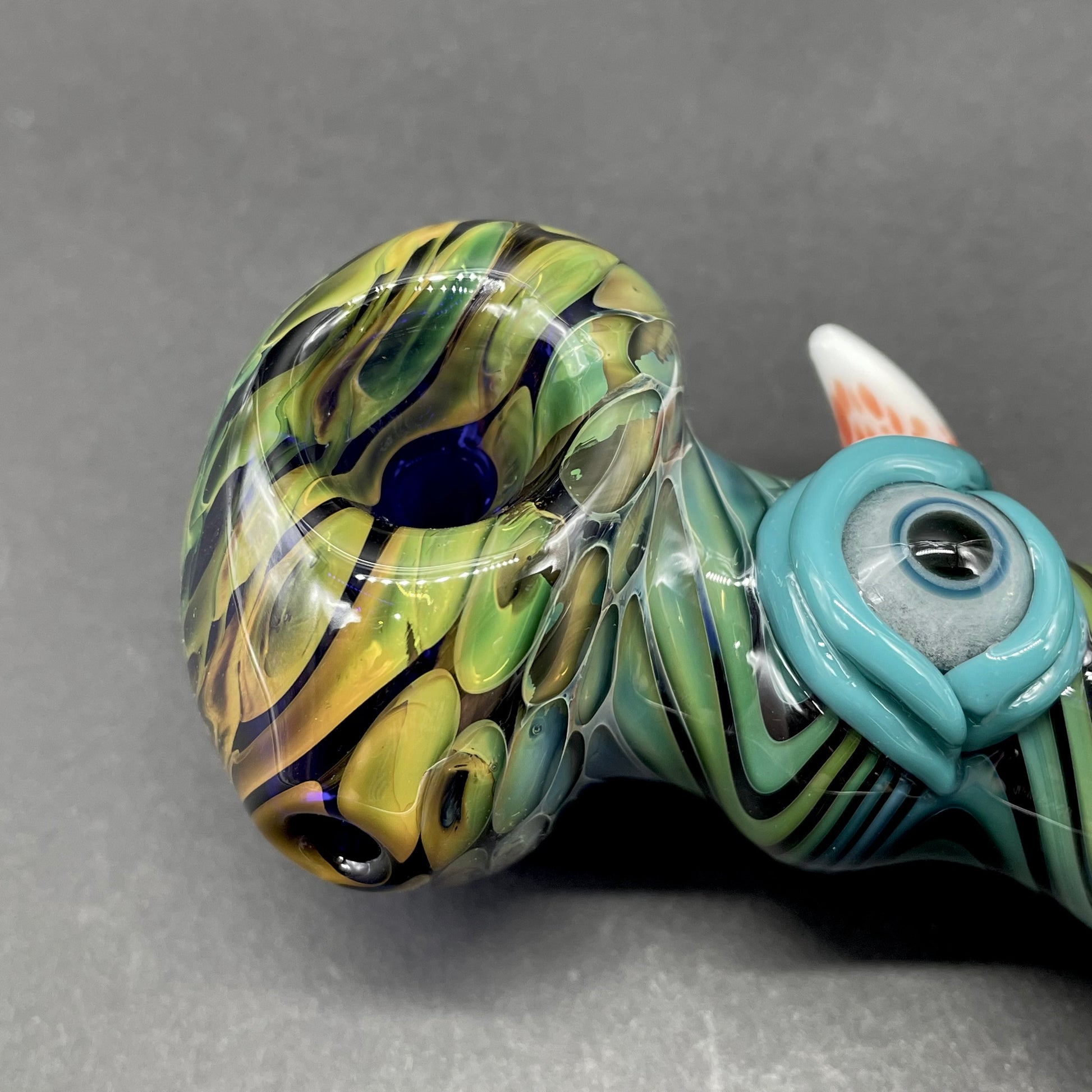 Hand-blown Gold Fumed Cyclops Spoon - Leviathan Glass original