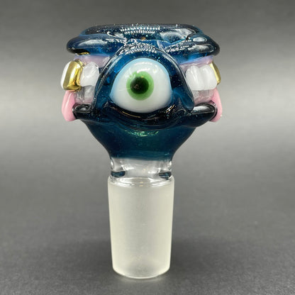 Close-up of 18mm too many teeth slide - handcrafted glass