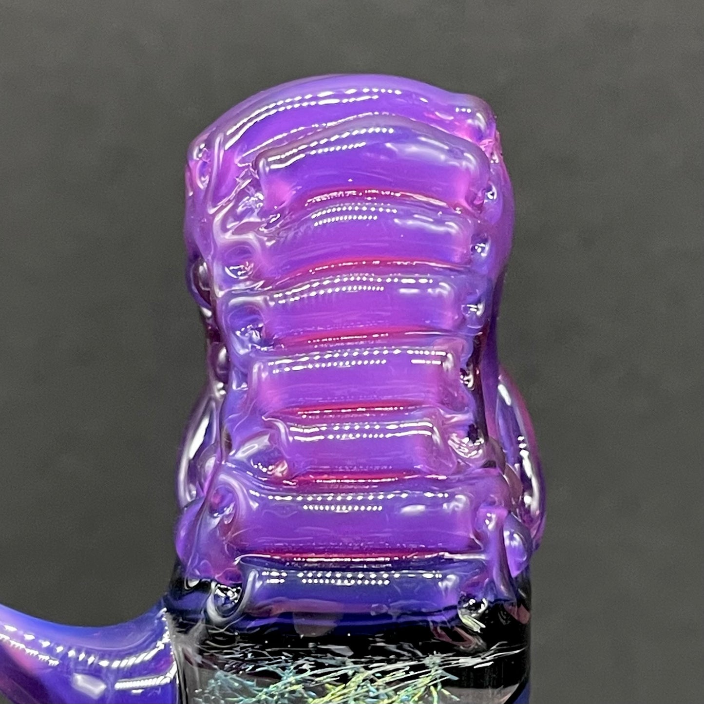 Hand-blown Royal jelly dichroic cyclops pendant - Leviathan Glass original