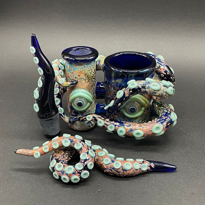Close-up of Leviathan dab station - handcrafted glass