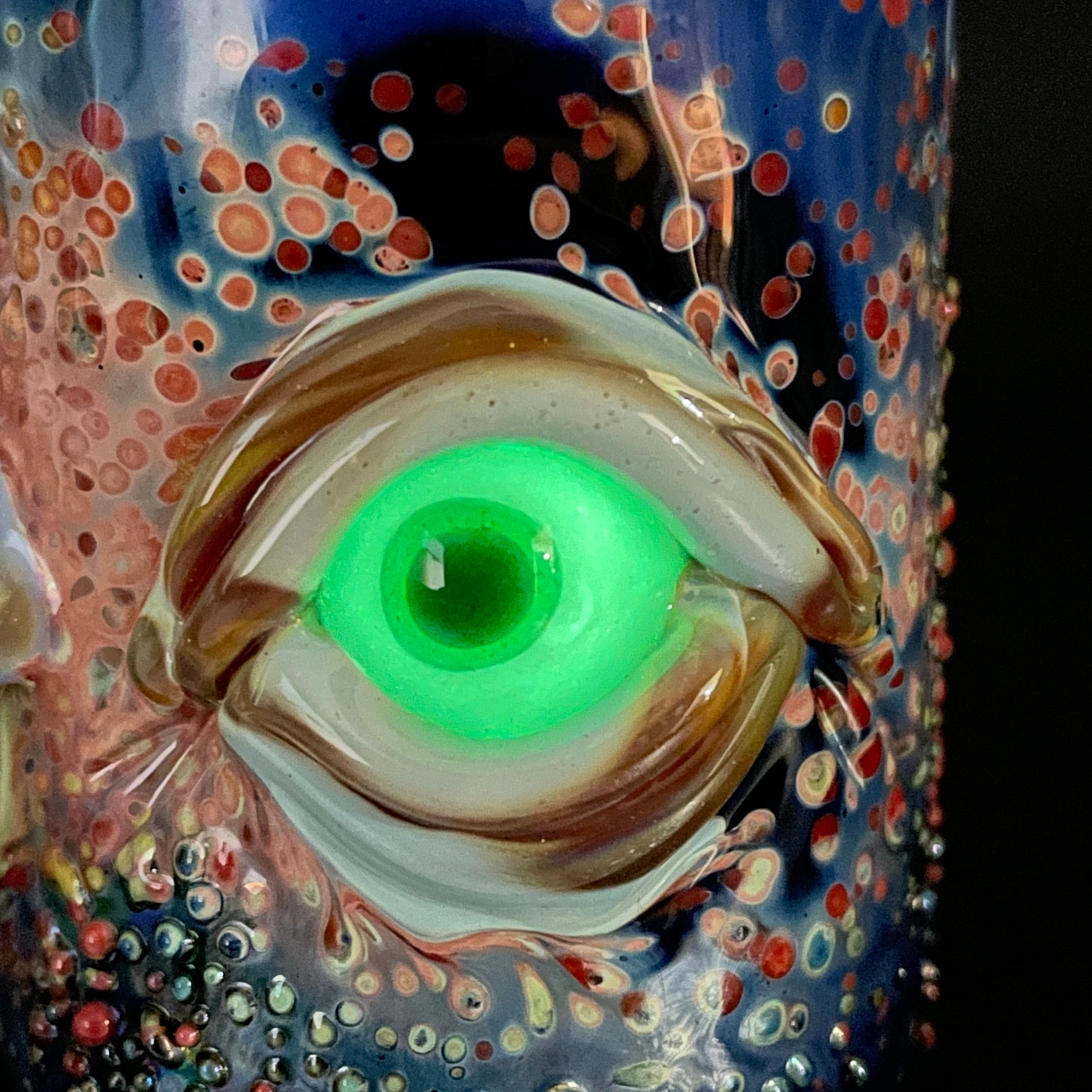 Hand-blown Brain eating zombie shot glass - Leviathan Glass original