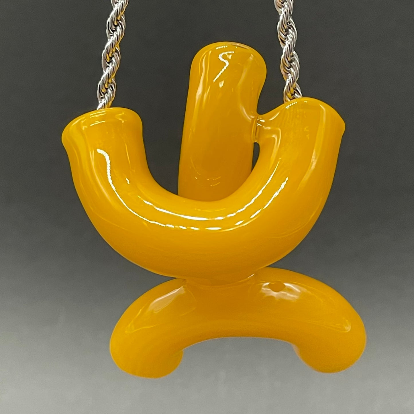 Leviathan Glass Macaroni and cheese necklace - hand-blown art