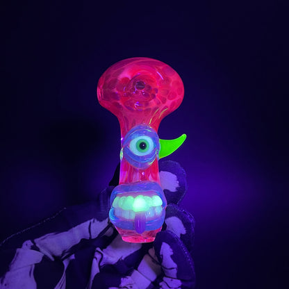 Leviathan Glass UV inside out spoon - hand-blown art