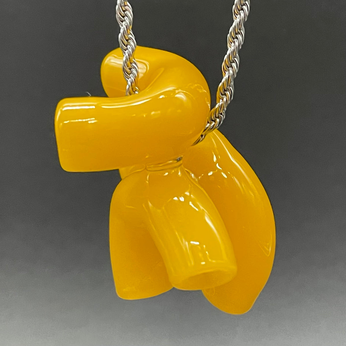 Macaroni and cheese necklace