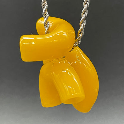 Macaroni and cheese necklace