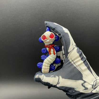 Hand-blown Labyrinth worm pendant - Leviathan Glass original