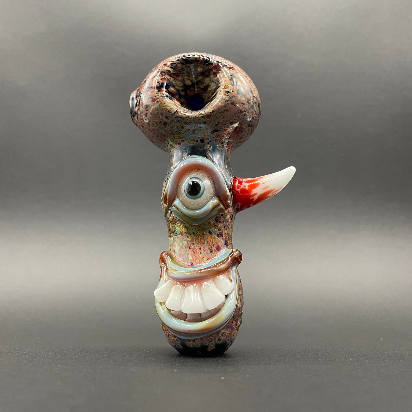 Hand-blown glass Frit Cyclops Spoon by Leviathan Glass