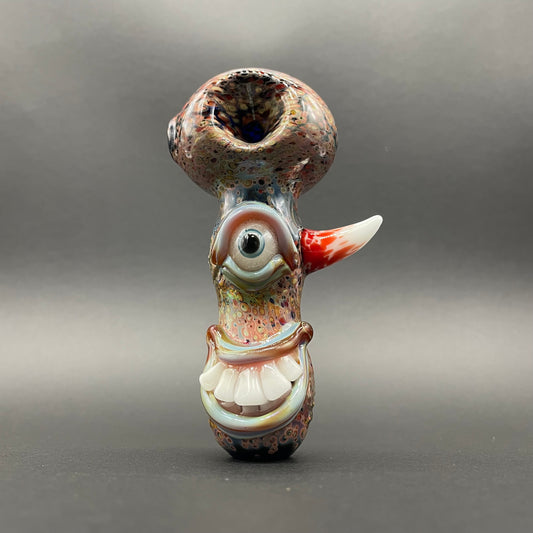 Hand-blown glass Frit Cyclops Spoon by Leviathan Glass