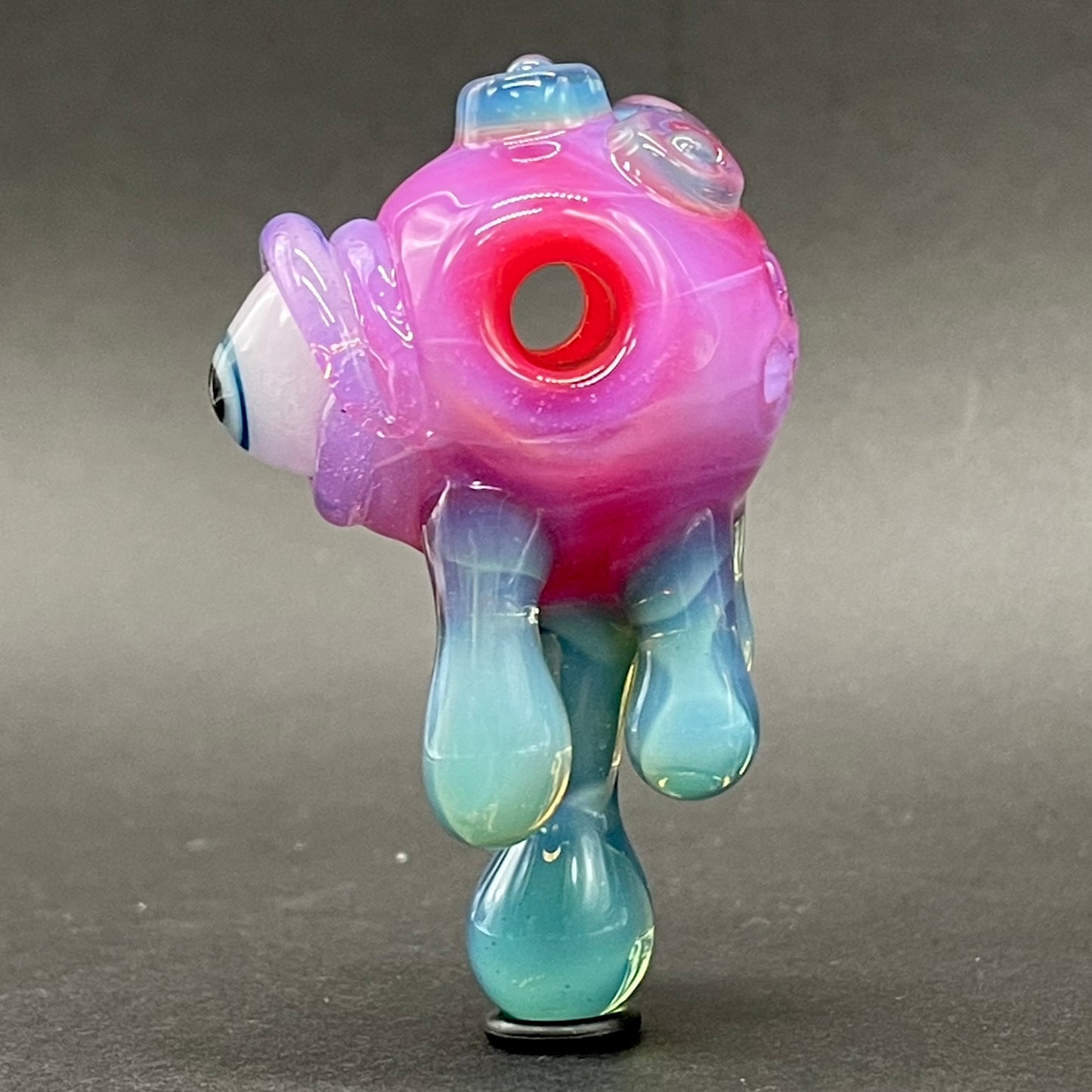 Drippy cyclops glass pendant