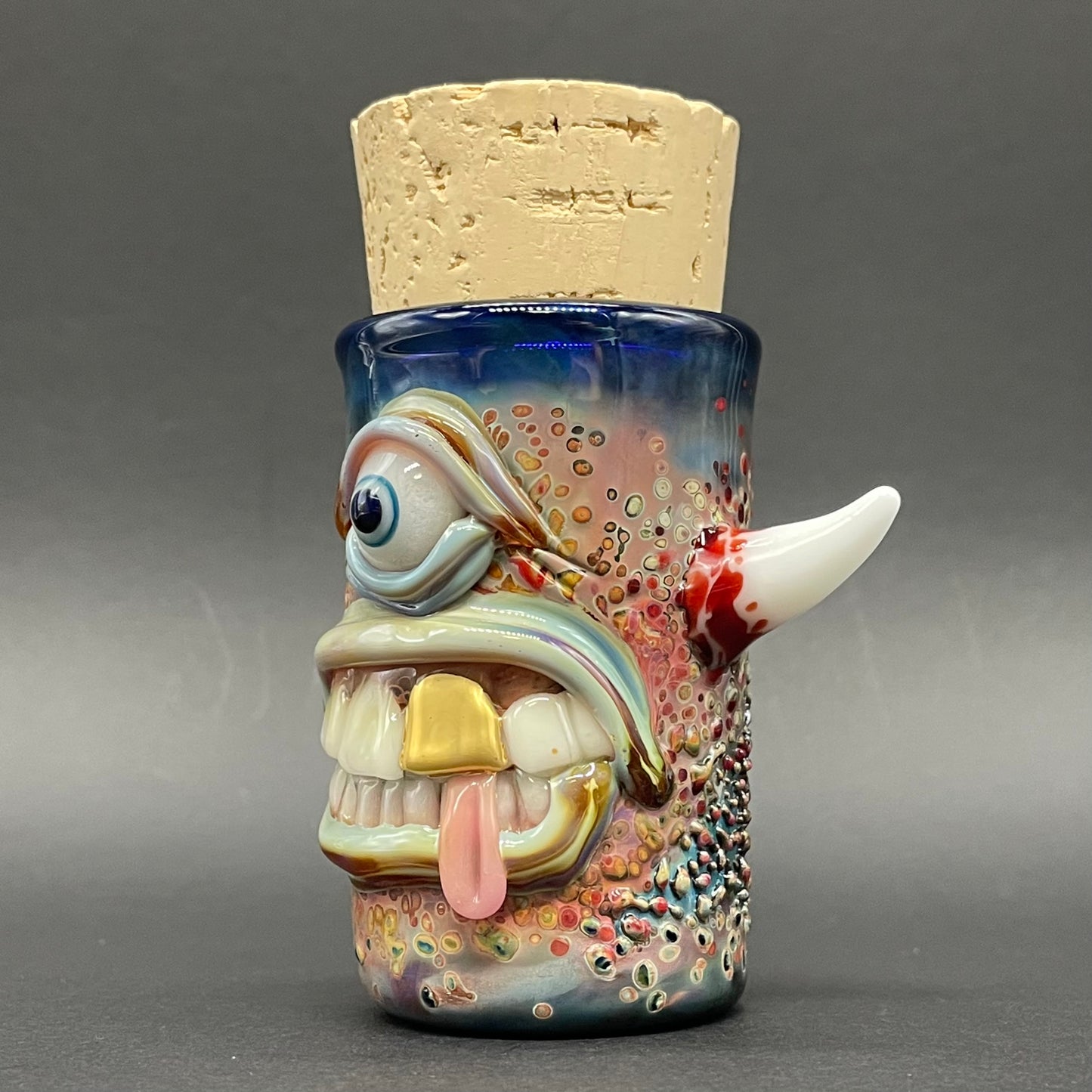 Premium Cyclops cork jar - collectible glass art