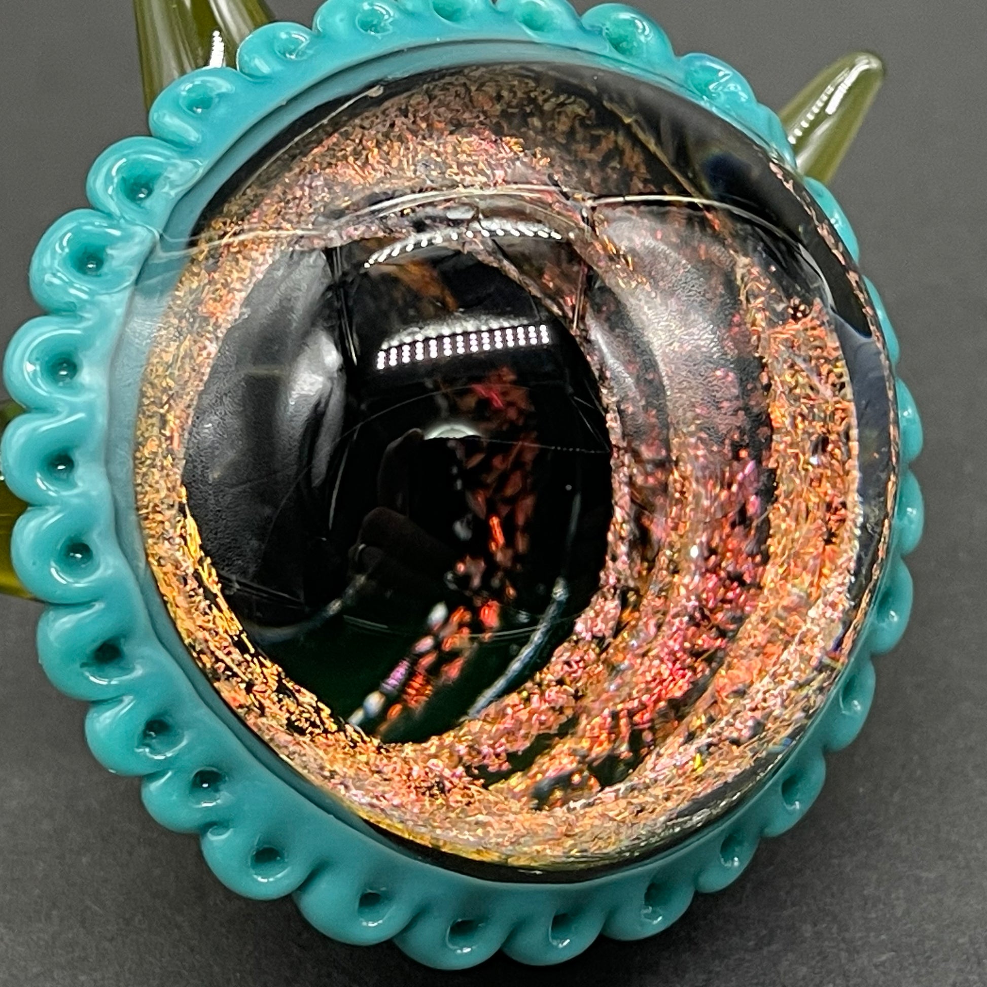 Leviathan Glass Dicroic Cyclops marble - hand-blown art