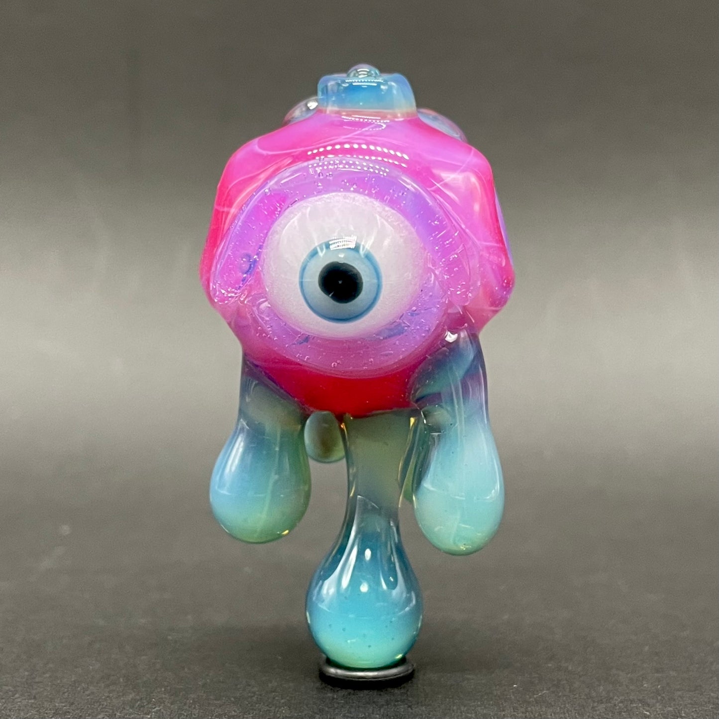 Drippy cyclops glass pendant