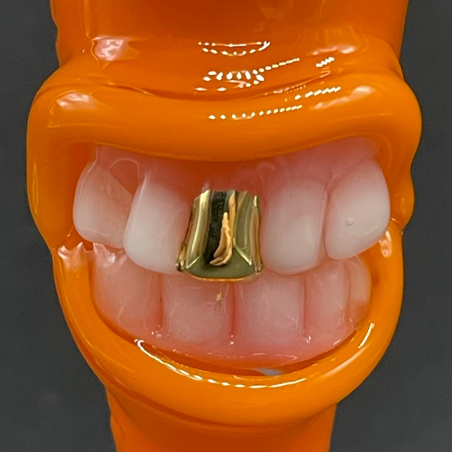 Premium Glass carrot pendant - collectible glass art