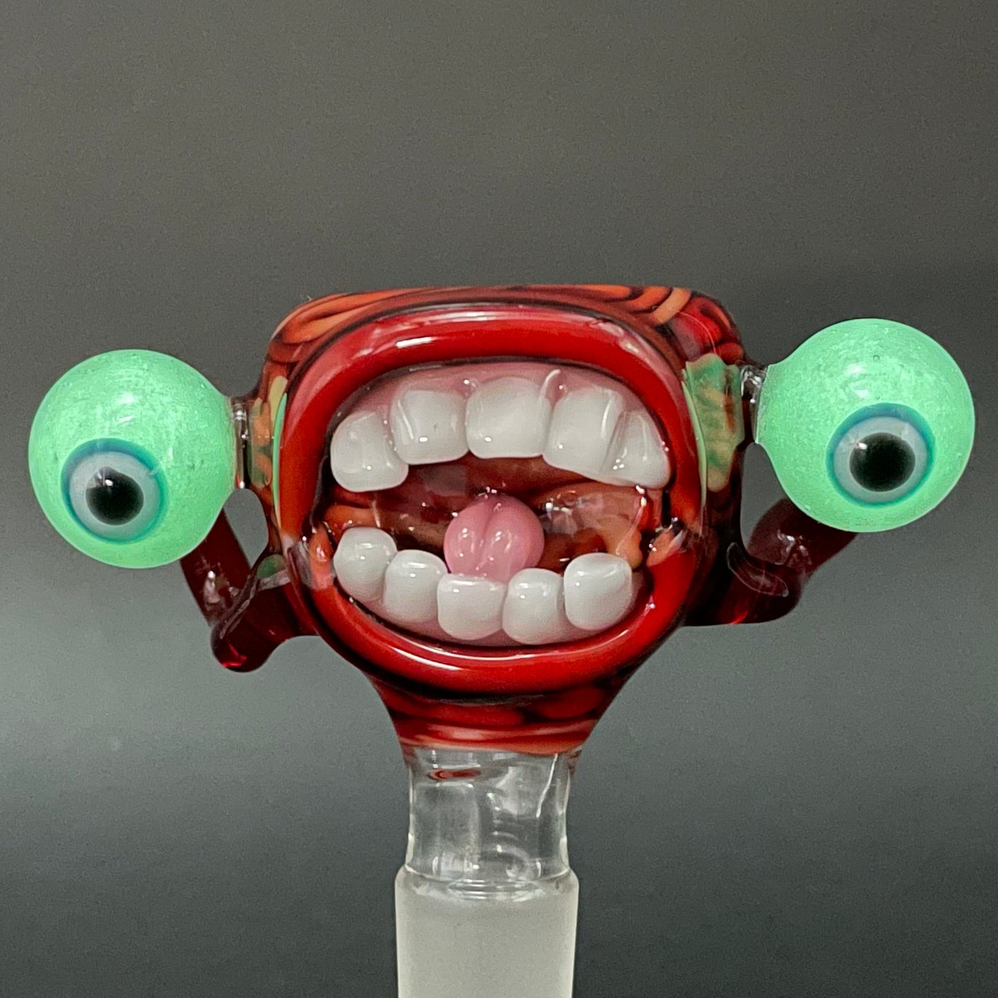 14mm 3 Hole Brain Slide by Leviathan Glass - artisan detail