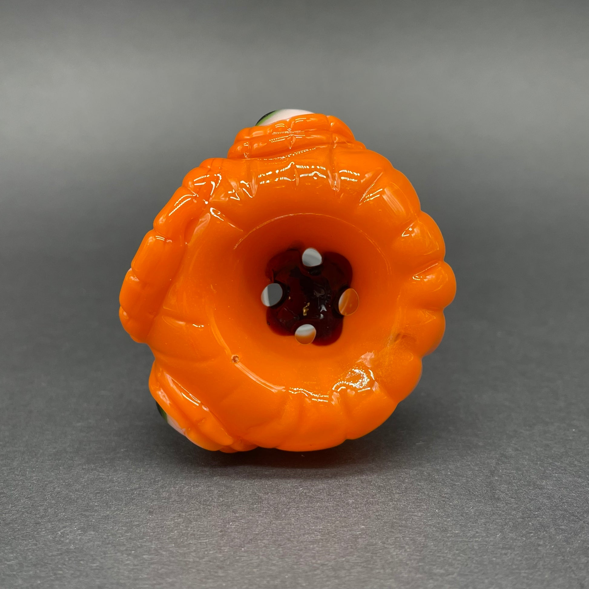 Premium 18mm Screaming pumpkin slide - collectible glass art