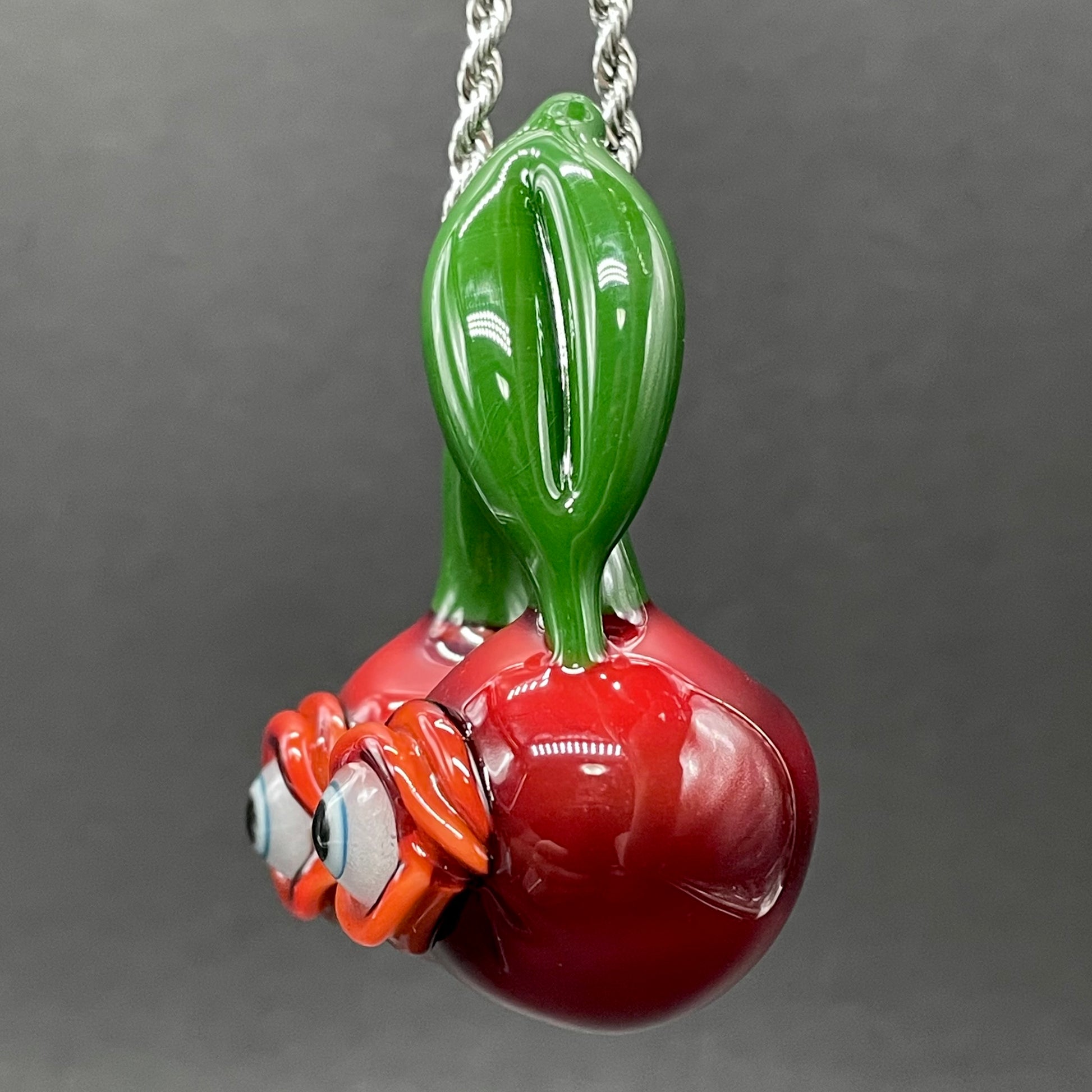 Leviathan Glass Cherry flavored glass eye pendant - hand-blown art