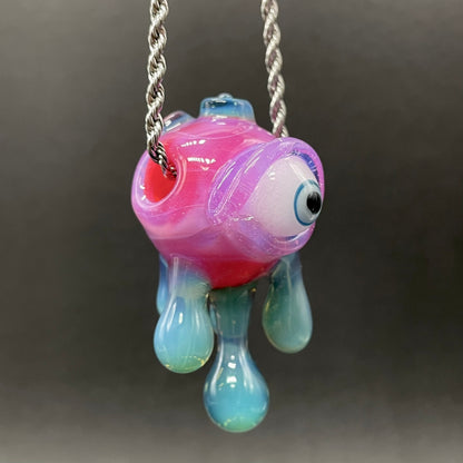 Drippy cyclops glass pendant