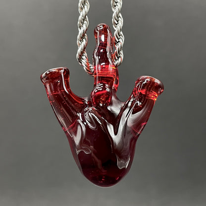 Anatomical cyclops heart pendant