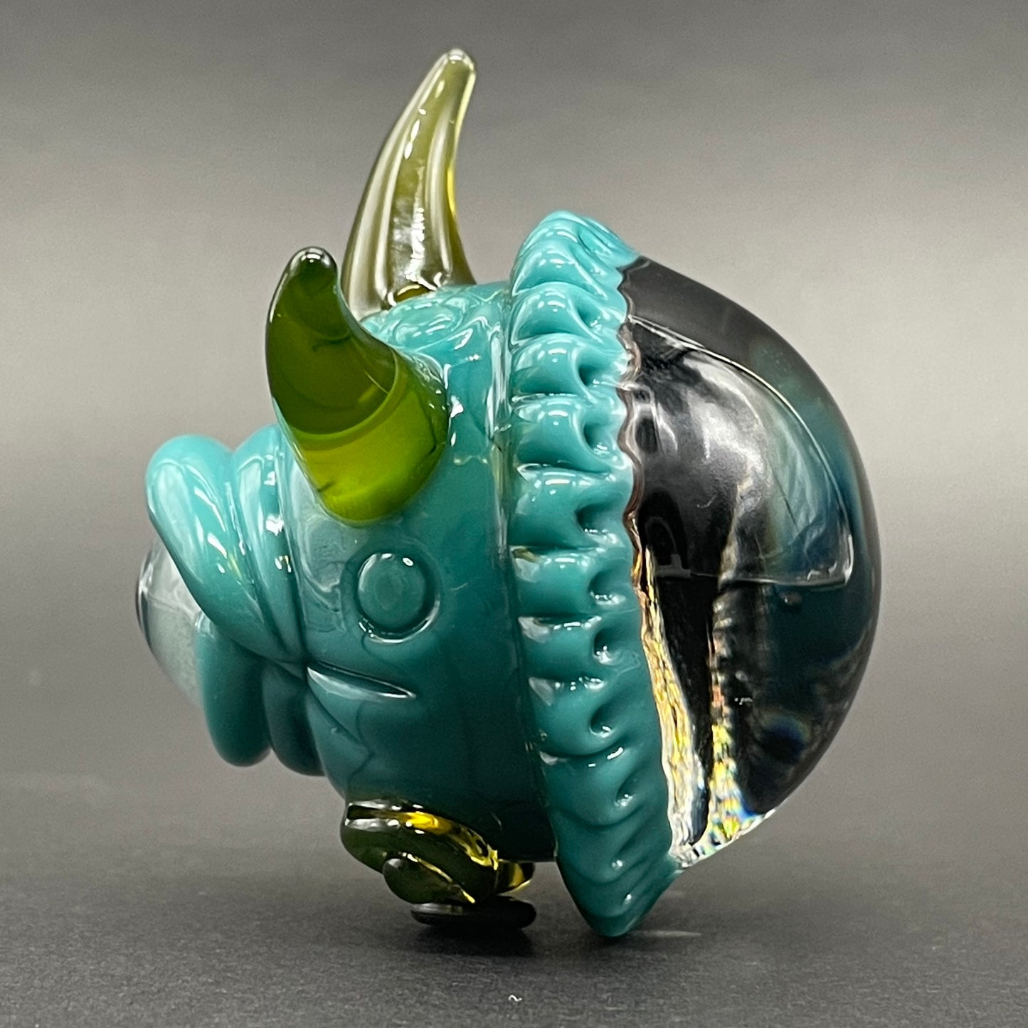 Dicroic Cyclops marble glass art - premium handcrafted piece