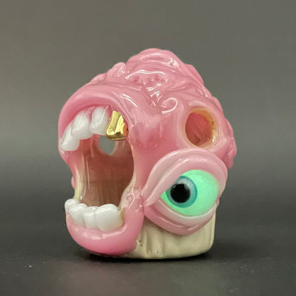 Hand-blown Cupcake pendant - Leviathan Glass original