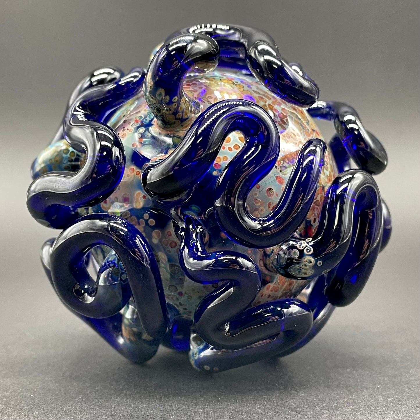Worm Globe ornament craftsmanship - artisan glass work