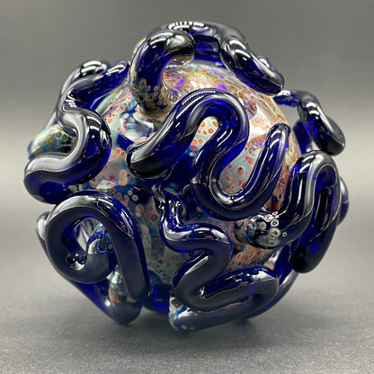 Worm Globe ornament craftsmanship - artisan glass work