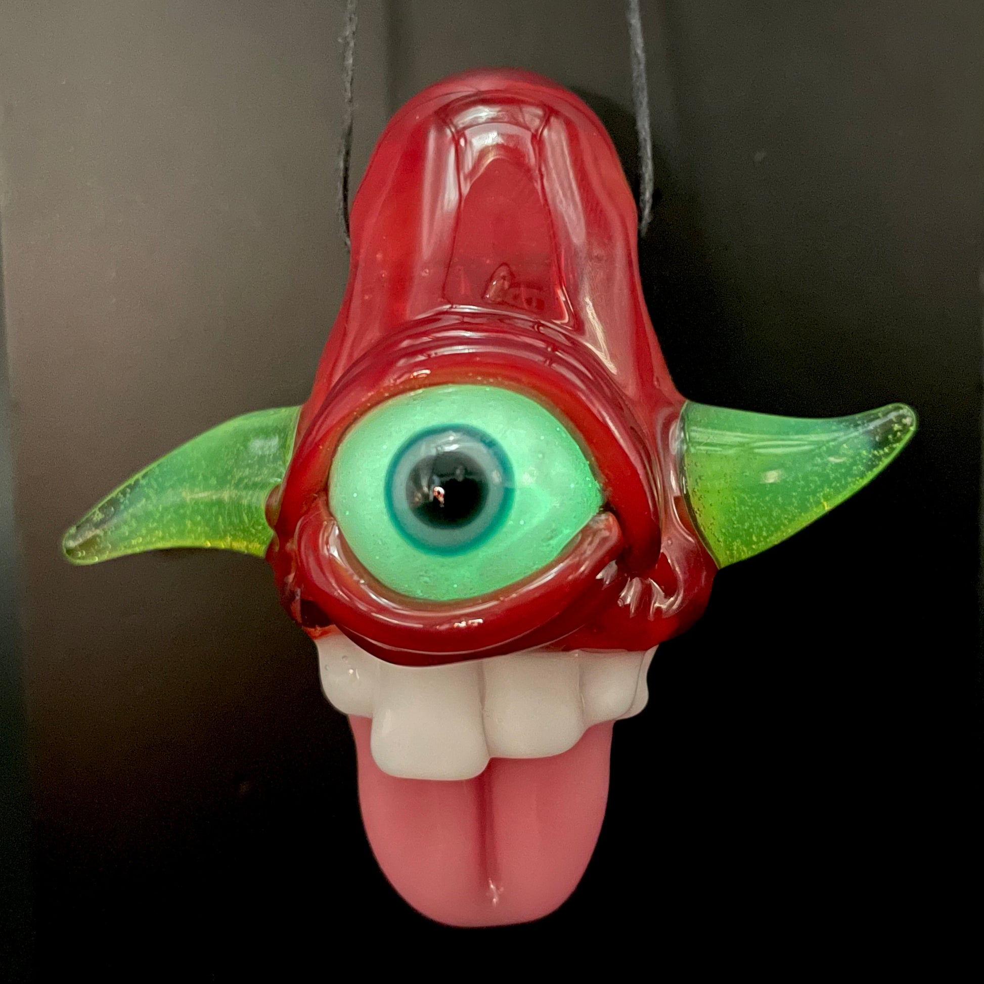 Hand-blown Licky McOneEye glass pendant - Leviathan Glass original