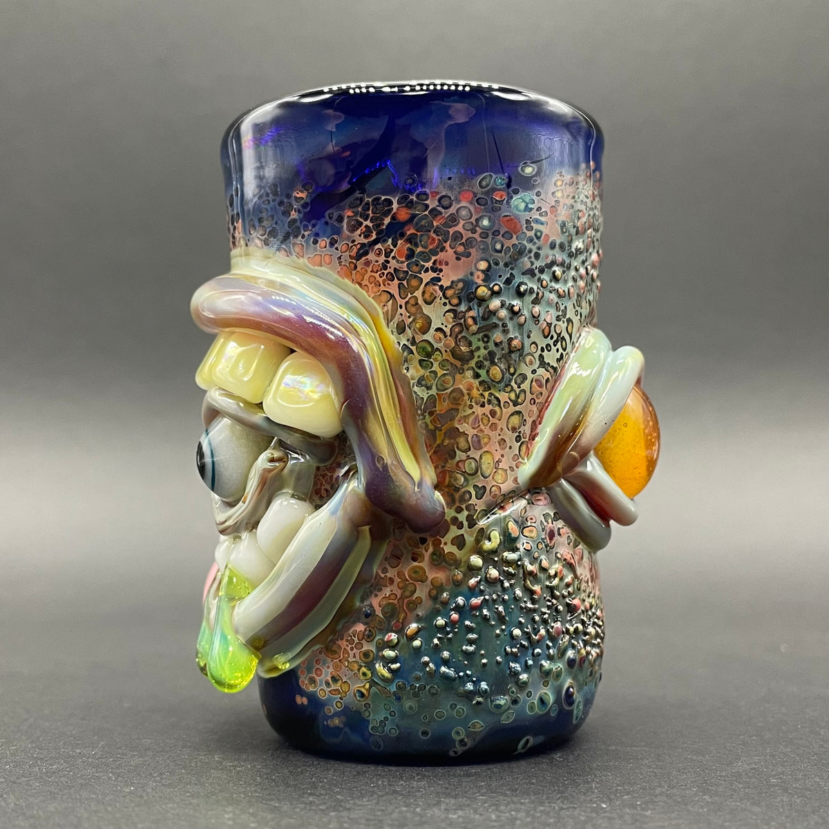 Premium Hungry eyes monster shot glass - collectible glass art
