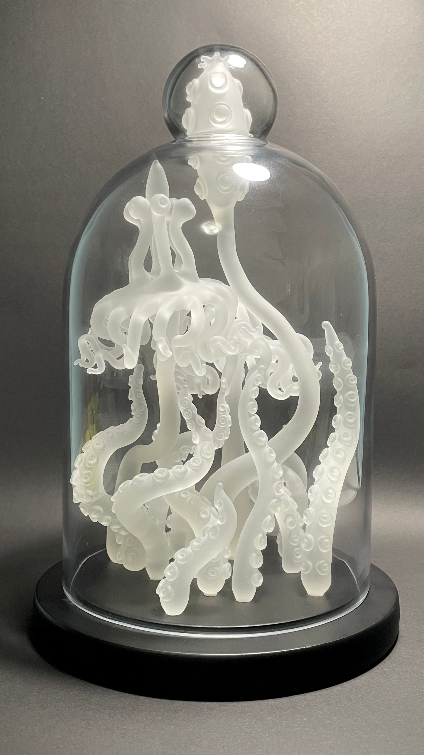 Close-up of Amoeba Bell Dome 2 - handcrafted glass