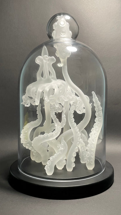 Close-up of Amoeba Bell Dome 2 - handcrafted glass