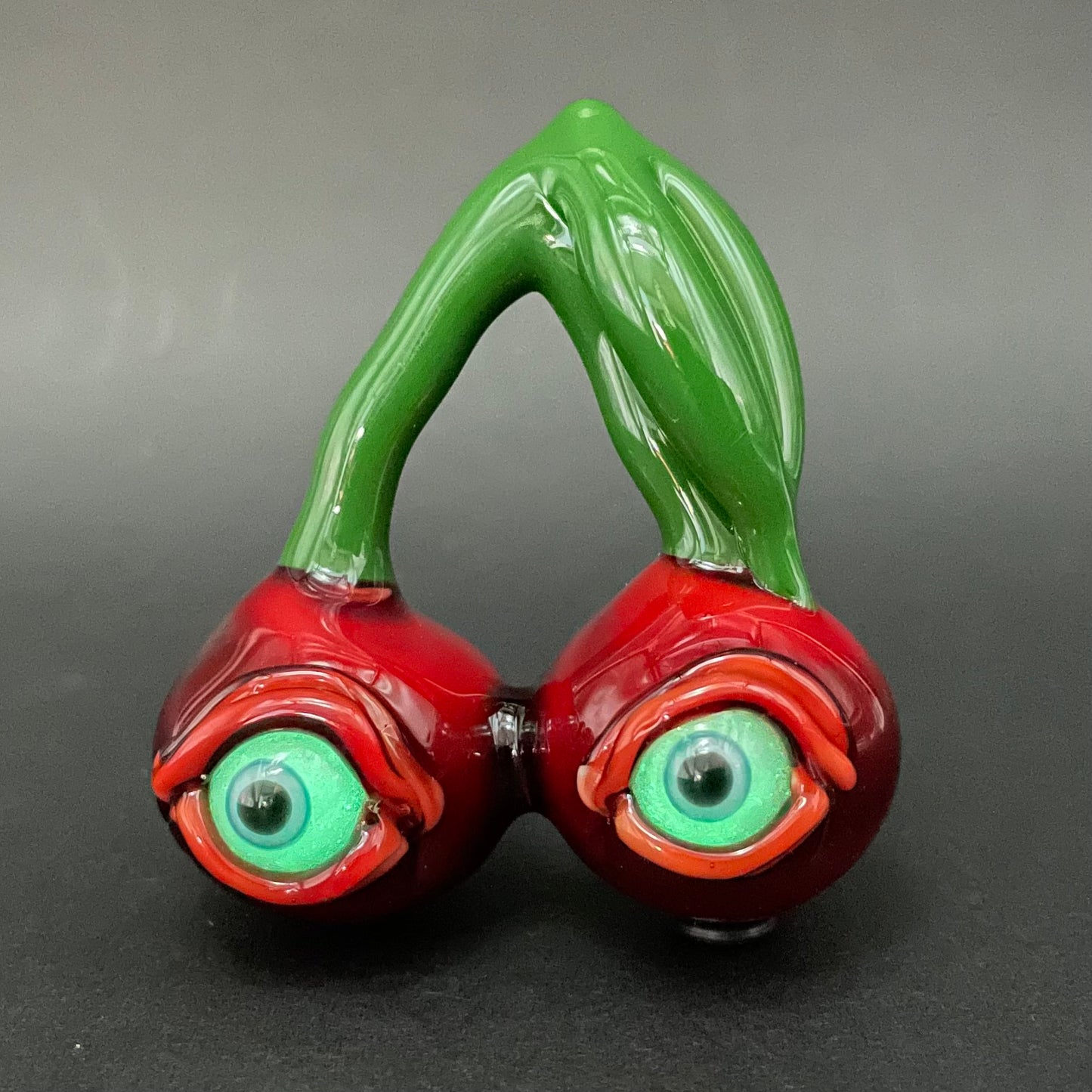 Hand-blown Cherry flavored glass eye pendant - Leviathan Glass original