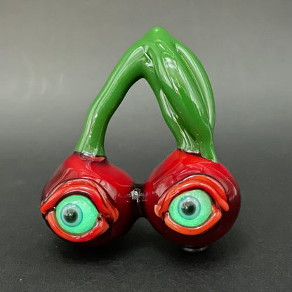 Hand-blown Cherry flavored glass eye pendant - Leviathan Glass original