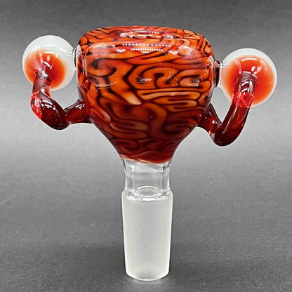 Hand-blown 14mm 3 Hole Brain Slide - Leviathan Glass original