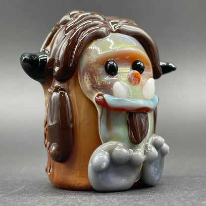 Glass Ludo Pendant by Leviathan Glass - artisan detail