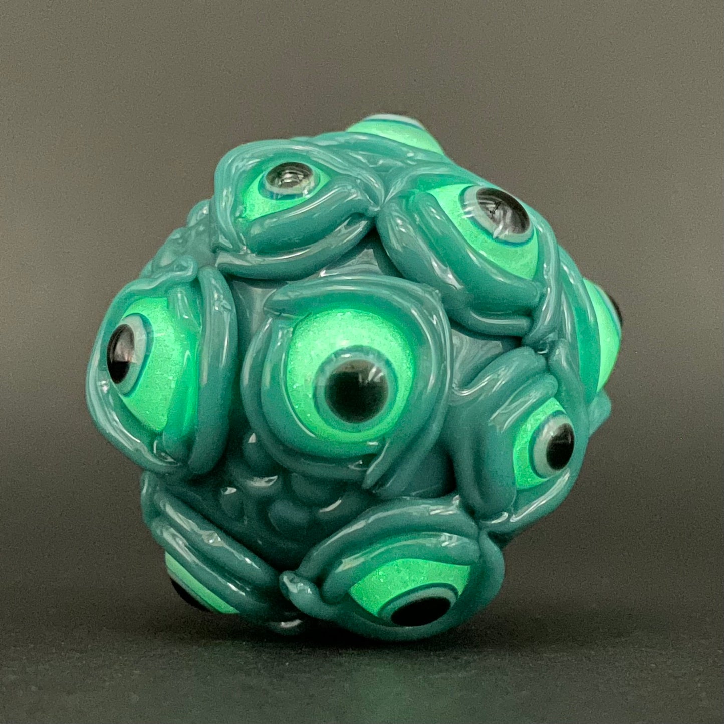 Hand-blown Agua azule Argus pendant - Leviathan Glass original